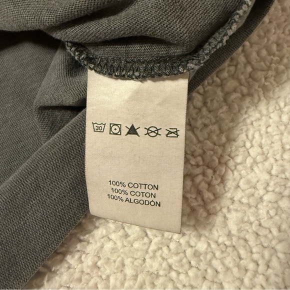 O'Neill Charcoal Gray Sunset Palm Graphic Cropped Tee Shirt Surf Beach - Picture 8 of 9